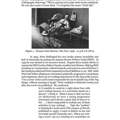 2011 Artists in Hollywood Thomas Hart Benton and Nathanael West Picture Americas Dream Dump